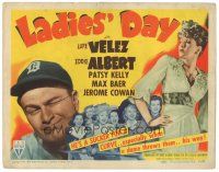 8g445 LADIES' DAY TC '43 art of sexy Lupe Velez, plus baseball player Eddie Albert!