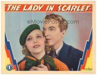 8g769 LADY IN SCARLET LC '35 romantic close up of James Bush & pretty Claudia Dell!