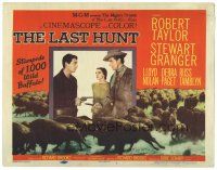 8g446 LAST HUNT TC '56 Robert Taylor, Stewart Granger, Debra Paget, 3,000 wild buffalo stampede!