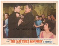 8g770 LAST TIME I SAW PARIS LC #4 '54 Van Johnson grabs Roger Moore who was hitting on Liz Taylor!