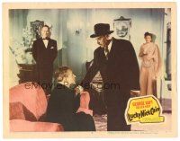 8g172 LUCKY NICK CAIN LC #6 '51 man stands over George Raft seated in chair & grabs him!