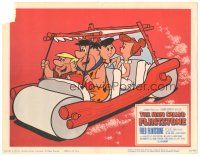 8g808 MAN CALLED FLINTSTONE LC '66 best cartoon image of Fred, Barney, Wilma & Betty in car!