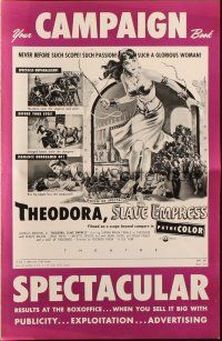 8m942 THEODORA SLAVE EMPRESS pressbook '54 art of sexy glorious woman Gianna Maria Canale!