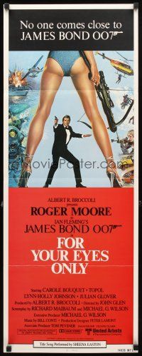 8z272 FOR YOUR EYES ONLY int'l insert '81 no one comes close to Roger Moore as James Bond 007!