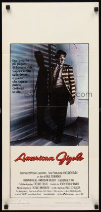 8z785 AMERICAN GIGOLO Italian locandina '80 male prostitute Richard Gere is framed for murder!