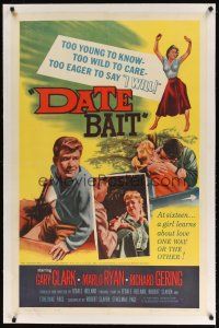 9d231 DATE BAIT linen 1sh '60 teens too young to know, too wild to care & too eager to say I WILL!