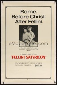 9d248 FELLINI SATYRICON linen int'l 1sh '70 Federico's Italian cult classic, Rome before Christ!