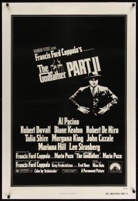 9d257 GODFATHER PART II linen 1sh '74 Al Pacino in Francis Ford Coppola classic crime sequel!