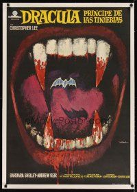 9d092 DRACULA PRINCE OF DARKNESS linen Spanish '72 best different Mac Gomez bloody vampire art!