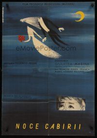 9f379 NIGHTS OF CABIRIA Polish 23x33 '58 Federico Fellini, different Lipinski art of bride & groom