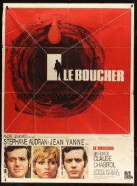 1e450 BUTCHER French 1p '70 Claude Chabrol, Stephane Audran & Jean Yanne, Ferracci/Boumendil art!