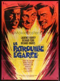 1e541 JUNGLE FIGHTERS French 1p '60 different Grinsson art of Laurence Harvey, Todd & Harris!