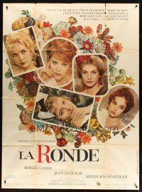 1e551 LA RONDE French 1p '64 different image of sexy Jane Fonda & four female co-stars!