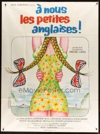 1e566 LET'S GET THOSE ENGLISH GIRLS French 1p '76 great sexy artwork by Rene Ferracci!