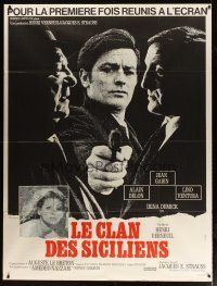 1e658 SICILIAN CLAN style A French 1p '69 Verneuil's Les Clan des Siciliens, Jean Gabin, Alain Delon