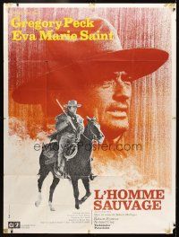 1e670 STALKING MOON French 1p '68 different images of Gregory Peck close up & on horseback!