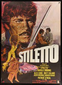 1e672 STILETTO French 1p '69 Harold Robbins, Alex Cord cool completely different art!