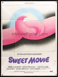 1e677 SWEET MOVIE French 1p '74 Dusan Makavejev, Canadian comedy, art by Ferracci!