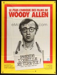 1e679 TAKE THE MONEY & RUN French 1p R70s wacky Woody Allen mugshot in classic mockumentary!