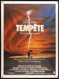 1e683 TEMPEST French 1p '82 Paul Mazursky, art of man on beach being struck by lightning!