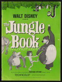 1e147 JUNGLE BOOK pressbook '67 Walt Disney cartoon classic, includes 22-page ad pad!