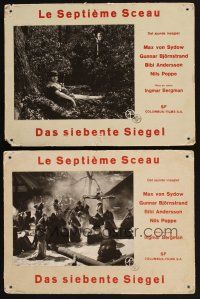 1e350 SEVENTH SEAL 6 Swiss LCs '59 Ingmar Bergman, Max Von Sydow, Bengt Ekerot as Death!