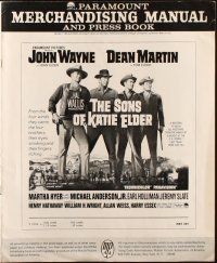 1e186 SONS OF KATIE ELDER pressbook '65 Martha Hyer, great line up of John Wayne, Dean Martin & more