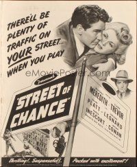 1e189 STREET OF CHANCE pressbook '42 Burgess Meredith, Claire Trevor, Cornell Woolrich film noir!