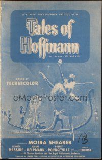 1e192 TALES OF HOFFMANN pressbook '51 Powell & Pressburger ballet, cool artwork of Moira Shearer!