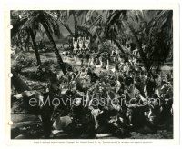 1h554 IN THE NAVY 8x10 key book still '41 Andrews Sisters perform hula dance at luau in Hawaii!