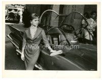 1h564 IT STARTED WITH A KISS 8x10 still '59 Debbie Reynolds in Spain standing by cool car!