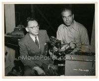 1h105 IT'S A WONDERFUL LIFE candid 8x10 still '46 smoking Frank Capra working on the set!