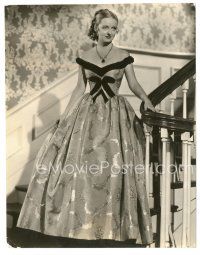 1h578 JEZEBEL 7x9 still '38 wonderful full-length close up of pretty Bette Davis on stairs!