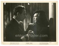 1h590 JOHNNY ANGEL 8x10 still '45 close up of George Raft & scared Signe Hasso!