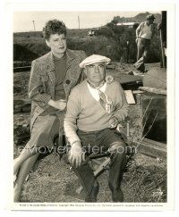 1h113 LADY IN A JAM candid 8x10 still '42 Irene Dunne on set with director Gregory La Cava!