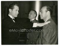 1h114 LAST OF MRS. CHEYNEY candid 7x9 still '37 Robert Montgomery with Frank Morgan & cameraman!