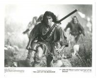 1h612 LAST OF THE MOHICANS 8x10 still '92 Michael Mann directed, best c/u of Daniel Day Lewis!