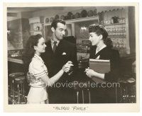 1h677 MILDRED PIERCE 8x10 still '45 Curtiz, Joan Crawford smiles at Zachary Scott & Ann Blyth