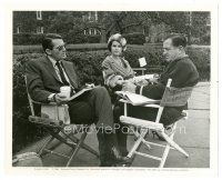 1h134 MIRAGE candid 8x10 still '65 Gregory Peck & Diane Baker read script on set w/ Edward Dmytryk!