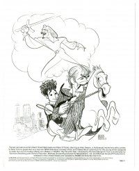 1h693 MY FAVORITE YEAR 8x10 still '82 art of Peter O'Toole & Mark Linn-Baker by Al Hirschfeld!