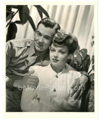 1h694 MY KINGDOM FOR A COOK 8.25x10 still '43 c/u of Marguerite Chapman & Bill Carter by Hurrell!