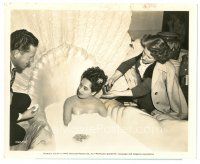 1h148 NIGHT IN PARADISE candid 8x10 still '45 Merle Oberon in bath has hair & makeup touched up!