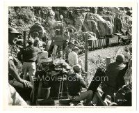 1h150 NIGHT PASSAGE candid 8x10 still '57 crew films only narrow-gauge railroad left in the USA!