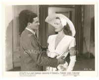 1h714 NOBODY LIVES FOREVER 8x10 still '46 c/u John Garfield holding pretty Geraldine Fitzgerald!