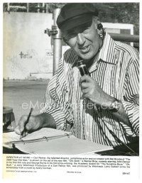 1h154 OH GOD candid 7.5x9.75 still '77 director Carl Reiner with microphone on the set of his movie