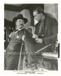 1h724 ONE EYED JACKS 8x10 still '61 boozing Marlon Brando looks down at sheriff Karl Malden!