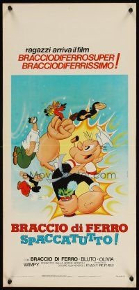 1k131 BRACCIO DI FERRO SPACCATUTTO Italian locandina '79 Cosentino art of Popeye, Olive Oyl, Bluto