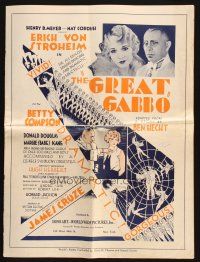 1y778 GREAT GABBO pressbook '29 ventriloquist Erich von Stroheim with dummy, Ben Hecht, cool!