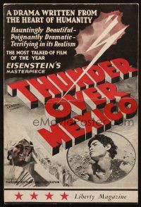 1y921 THUNDER OVER MEXICO pressbook 1933 Sergei Eisenstein's masterpiece, Que Viva Mexico!