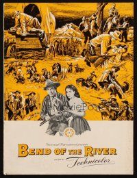 1y337 BEND OF THE RIVER souvenir program book '52 James Stewart & Julia Adams, Anthony Mann!